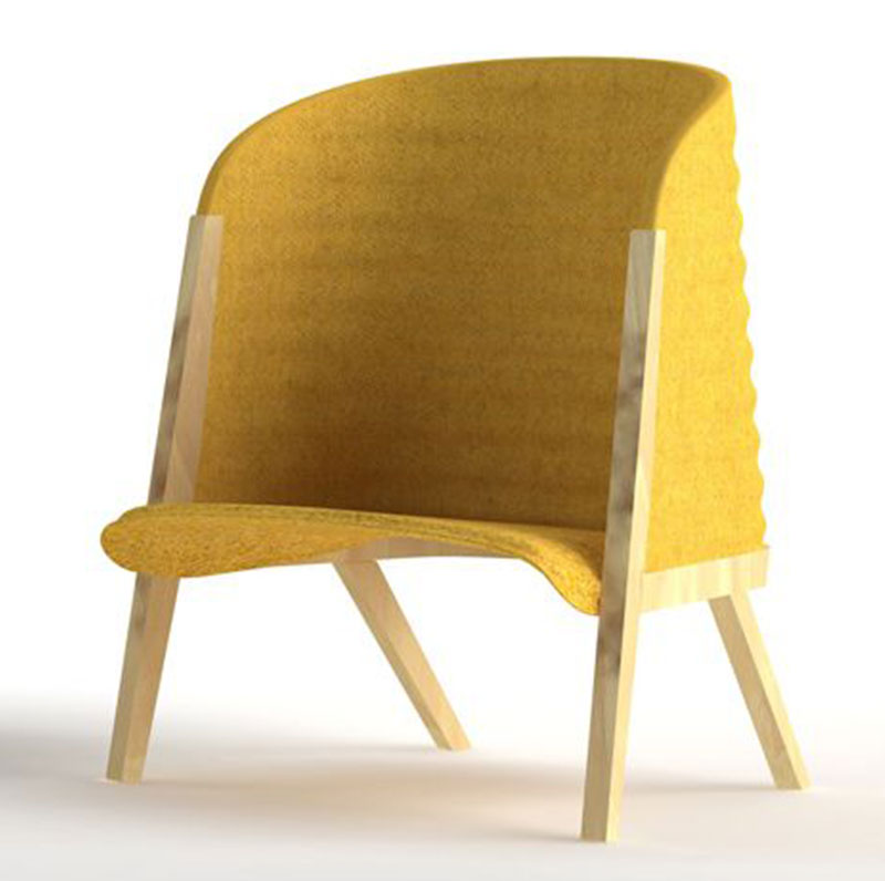 fauteuil jaune design
