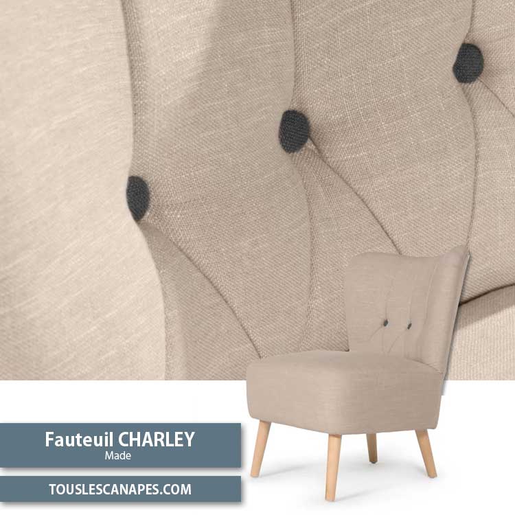 Fauteuil style scandinave Charley